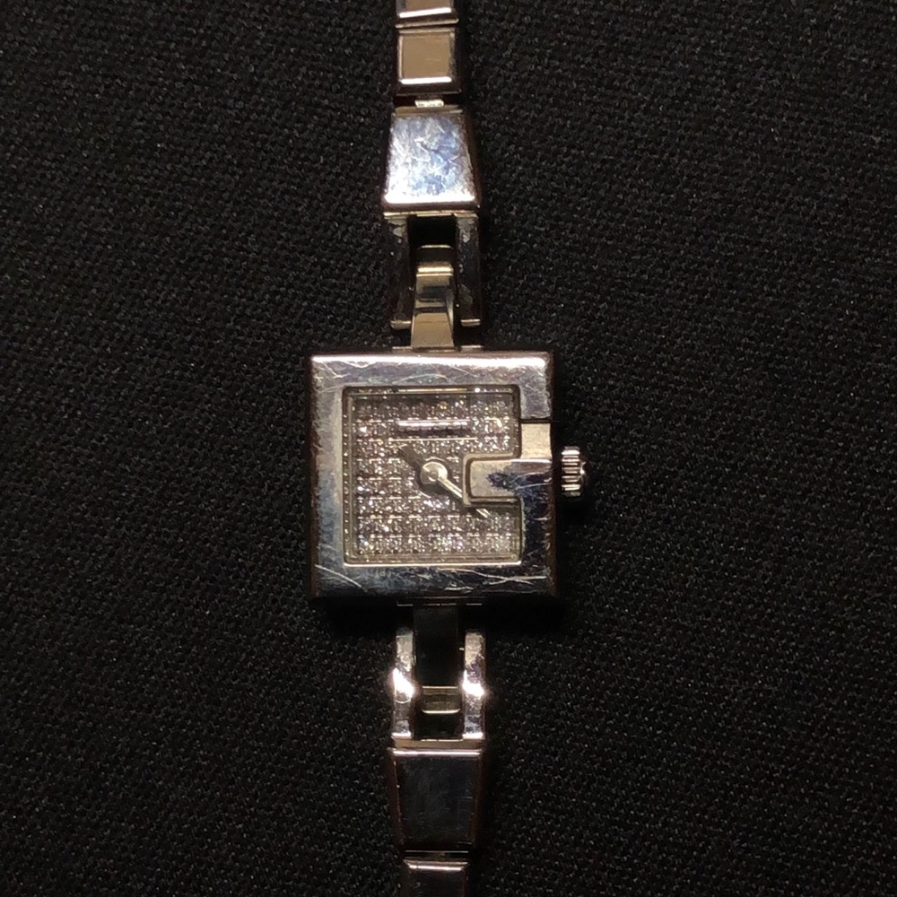 Gucci stainless steel watch with diamonds